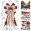 Estivaux Large Christmas Bows for Wreath, Christmas Wreath Bows Black Red Buffalo Plaid Bows Xmas Snowflake Bows Natural Burlap Tree Topper Bows for Front Door Christmas New Year Decorations view 2