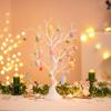Inweder Ornament Tree Display Stand: 23 Tall White Artificial Halloween Christmas Tree Ornaments Unique Manzanita Branches Home Decor Indoor 2 PCS view 2