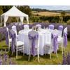 MAGTOWNE 50 Pack Lavender Chair Sashes, Lavender Satin Sashes Ties for Chairs Covers, Light Purple Chair Bows for Party Wedding Birthday Banquet Decor view 3