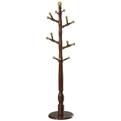moisture Standing Coat Rack Light Floor-Standing Coat Rack Modern Bedroom Standing Coat Rack Household Clothes Storage Station Hanger Purse Stand Coat Racks (Color : Brown)