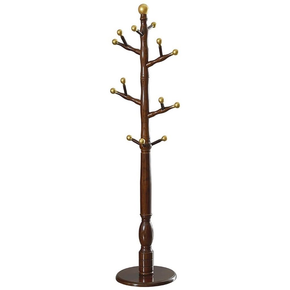 moisture Standing Coat Rack Light Floor-Standing Coat Rack Modern Bedroom Standing Coat Rack Household Clothes Storage Station Hanger Purse Stand Coat Racks (Color : Brown)