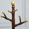 moisture Standing Coat Rack Light Floor-Standing Coat Rack Modern Bedroom Standing Coat Rack Household Clothes Storage Station Hanger Purse Stand Coat Racks (Color : Brown) view 4