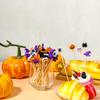 100pcs 5" Halloween Cocktail Picks Ghost Pumpkin Spider Boo Bat Theme Decor Toothpicks Skewers Sticks Sandwich Appetizer Charcuterie Board Accessories Food Garnish, Halloween Themed Party Decorations view 4