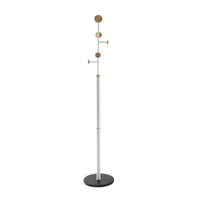 moisture Standing Coat Rack Household Floor Coat Rack Wrought Iron Coat Rack Freestanding Modern Simple Hanger Bedroom Corridor Coat Hanging Bag Rack Coat Racks (Color : White)