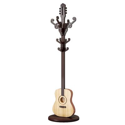 moisture Standing Coat Rack Coat Rack Home Floor-Standing Guitar-Shaped Coat Rack Bedroom Living Room Decoration Hanger Modern Vertical Coat Rack Coat Racks (Color : A)