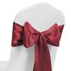 MAGTOWNE Burgundy Chair Sashes 50 Pack, Dark Red Marroon Satin Chair Ribbons for Party Wedding, Universal Chairs Ties Knots for Folding Chairs Decor view 1