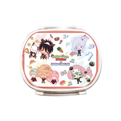 A3 Katekyo Hitman REBORN! x SANRIO CHARACTERS 02 Varier Ver., Studded Design, Character Lunch Box, H5.1 x W6.3 x D1.9 inches (130 x 160 x 48 mm), KLB-RES-02