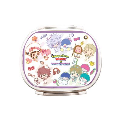 A3 Katekyo Hitman REBORN! x SANRIO CHARACTERS 03 Millefiore Ver., Studded Design, Chara Lunch Box, H5.1 x W6.3 x D1.9 inches (130 x 160 x 48 mm), Plastic KLB-RES-03