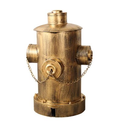 Small Foot-Operated Large Dustbin with Lid Creative Personality Fire Hydrant Model Dustbin Indoor and Outdoor Available Wastebasket for Indoor (Color : Gold, Size : Large)