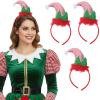 FOMIYES Christmas Elf headband, Elves Hat Hairband Costume Headwear Elf Hair Hoop for Christmas Party Decoration Accessoriess 3pcs view 1
