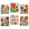 Morigins 6-Piece Spring Flowers Dishcloth Set - Fast-Drying, Absorbent Kitchen Towels view 1