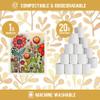 Morigins 6-Piece Spring Flowers Dishcloth Set - Fast-Drying, Absorbent Kitchen Towels view 3