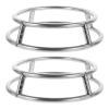 SOLUSTRE 4 PCS cooktop Shelf Electric Stove Burners Stainless Steel Pot Ring cooktop Trivet Burner Wok Holder Wok Stand for Gas Stove Pot Rack Stainless Steel Wok Pot Stand Tripod Round view 1