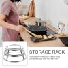 SOLUSTRE 4 PCS cooktop Shelf Electric Stove Burners Stainless Steel Pot Ring cooktop Trivet Burner Wok Holder Wok Stand for Gas Stove Pot Rack Stainless Steel Wok Pot Stand Tripod Round view 2