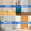 [New Upgrade] Huge Gap Door Draft Stopper, 3.4" W Widened Door Sweep Seal Gap Up to 1.8" for Interior & Exterior Doors - Keeping Draft, Noise, Dust and Unwanted Animals Out,3.4" W x 39" L,White-2PACK view 3