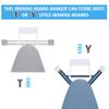 Pensino Ironing Board Hanger Wall Mount Ironing Board Holder Organizer for Laundry Rooms Door(Pure White) view 4