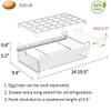 vacane Fridge 28 Egg Drawer Pull Out,Clear Egg Holder Tray for Refrigerator With Handle, Refrigerator Organizer Bins Heavy Duty-L With Egg Tray view 4