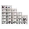 Gdrasuya10 24 Plastic Stackable Shoe Box Set Foldable Storage Organizer Clear Home Organizer Rack Stack view 1