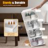 Gdrasuya10 24 Plastic Stackable Shoe Box Set Foldable Storage Organizer Clear Home Organizer Rack Stack view 4