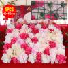4 Pcs Artificial Flowers Wall Romantic Rose Flower Wall Panel for Background Decoration Hanging Roses Panel Wedding Venue Main Road Decor Silk Flower Panels for Photo Backdrop Decor view 2