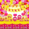 115 Pcs Softball Birthday Party Decorations Softball Party Decorations Plates Tablecloth Birthday Banner Balloons Cup Knife Spoon Forks Tableware Dinnerware Set view 1