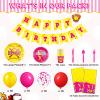 115 Pcs Softball Birthday Party Decorations Softball Party Decorations Plates Tablecloth Birthday Banner Balloons Cup Knife Spoon Forks Tableware Dinnerware Set view 2