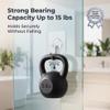 FOTYRIG Clear Adhesive Hooks 180 Rotatable Transparent Sticky Hooks, Heavy Duty 15lbs Waterproof No Drill Wall Hooks for Bathroom Kitchen Hanging Towels Keys-20 Packs view 2