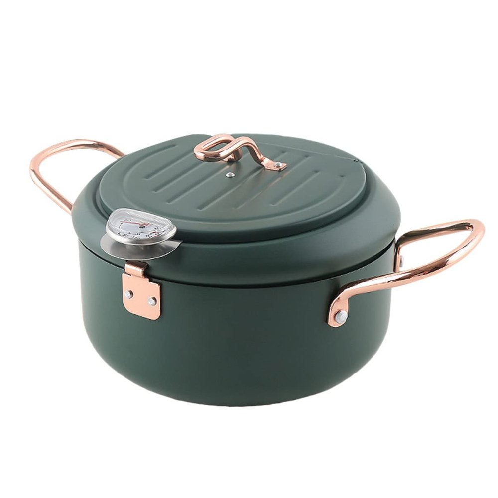 1pc Japanese Style Fryer Temperature Gauge Non-stick Deep Fryer for Induction Cookers for Home Cooking Fried Foods Like and More