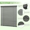 Boolegon Cordless Aluminum Blinds 1 Inch Light Filtering Horizontal Blinds Anti-UV Waterproof Metal Mini Blind for Office Home, Smoky Gary, 45" W x 48" H view 2