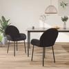 vidaXL Modern Dining Chairs - Set of 2, Stylish Faux Leather, Comfortable Foam Filling, Sleek Black Color, Ideal for Living Space, Includes Armrest Feature view 2