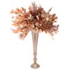 10 Pcs Christmas Floral Arrangements,Tabletop Metal Wedding Flower Trumpet Vase Table Decorative Centerpiece, 20.5" Tall Artificial Flower Arrangements for Anniversary Party Home Decoration, Gold view 4
