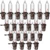 Mudder 60 Count Christmas Tree Replacement Light Bulbs 2.5v 0.425 Watt Replacement Bulb Mini Incandescent Wire String Lights Decoration for Prelit Xmas Tree(Brown Base with Warm White Bulb) view 1