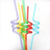 10 Pcs Spiral Reusable Plastic Straws Long Drinking Straws for Mason Jar Tumbler Cups Party Favors, Mixed Color view 2