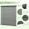 Boolegon Cordless Aluminum Blinds 1 Inch Light Filtering Horizontal Blinds Anti-UV Waterproof Metal Mini Blind for Office Home, Smoky Gary, 29" W x 64" H view 2