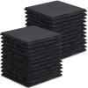 24 Pieces Slate Drink Coasters, GOH DODD 4 Inch Black Coasters Stone Coaster Set, Laser Engraving Blanks with Anti-Scratch Bottom for Home Office Kitchen Housewarming Gifts Wedding Party, Square view 1