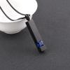 SHEIL 316L Stainless Steel Black Plating Crystal Bar Memorial Urn Pendant Ashes Keepsake Holder Cremation Necklace Jewelry Men,5 view 1
