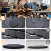 24 PCS Slate Drink Coasters Bulk, MAPRIAL 4 Inch Round Black Rustic Stone Coasters, Laser Engraving Blanks with Anti-Scratch Backing for Engraver, Wedding, Gifts, Home Decor, Bar view 3