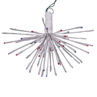 Vickerman 80Lt x 16" White Starburst Blue 5mm LED Lights.