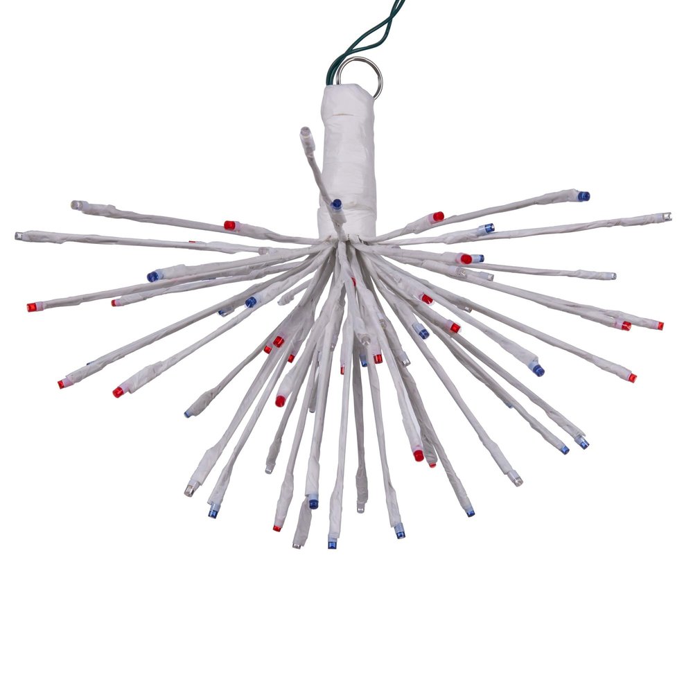 Vickerman 80Lt x 16" White Starburst Blue 5mm LED Lights.