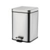Compost bin kitchen/garbage 6L/12L Foot-operated Trash Can High-grade Stainless Steel Mute with Lid Garbage Storage Bin Living Room Kitchen Available Step trash can ( Color : Silver , Size : 12L ) view 1