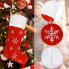 DegGod 6 Pack Custom Christmas Stockings with Names, 22 inches Personalized Embroidery Faux Fur Red Xmas Stockings with Gold or Silver Snowflakes Hanging Ornaments for Xmas Tree Party Decoration view 2