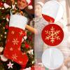 DegGod 6 Pack Custom Christmas Stockings with Names, 22 inches Personalized Embroidery Faux Fur Red Xmas Stockings with Gold or Silver Snowflakes Hanging Ornaments for Xmas Tree Party Decoration view 3