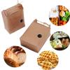alievoke Paper Bag, Grain Storage Paper Bag, Eco-Friendly Biodegradable Bag, Stand Up Food Storage Bag, Brown Paper Bags with Handles Bulk Wedding Party Favor Bags Sealed and Reused (10L-25PCS) view 2