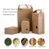 alievoke Paper Bag, Grain Storage Paper Bag, Eco-Friendly Biodegradable Bag, Stand Up Food Storage Bag, Brown Paper Bags with Handles Bulk Wedding Party Favor Bags Sealed and Reused (10L-25PCS) view 4