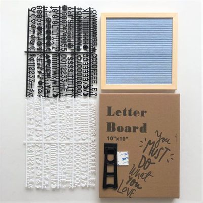 YQBUER Felt Letter Board with Letters and Numbers Rustic Wood Frame Message Board Wood Photo Frame with Easel Back and Drill-Free Hook for Home Office Decor (Color : F)