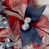 Bandana and Denim Western Wreath Handmade Deco Mesh. Available in 24 inch and 28 inch diameters view 3