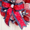 Bandana and Denim Western Wreath Handmade Deco Mesh. Available in 24 inch and 28 inch diameters view 4