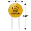 Acrylic Arkansas at Pine Bluff Golden Lions Cake Topper Party Decoration for Wedding Anniversary Birthday Graduation view 2