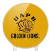 Acrylic Arkansas at Pine Bluff Golden Lions Cake Topper Party Decoration for Wedding Anniversary Birthday Graduation view 3