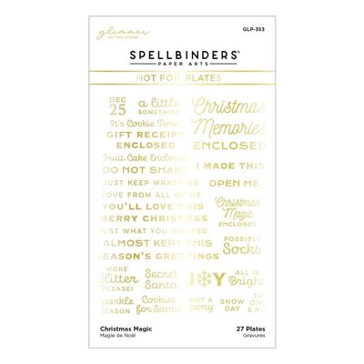 SPELLBINDERS PAPERCRAFTS, INC Spellbinders Glimmer Hot Foil Plate-Christmas Magic-Tinsel Time, Grey